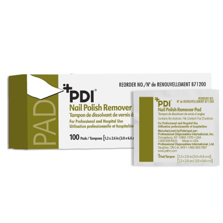 Pad Nail Polish Remover PDI® 1-1/5 X 2-3/5 Inch  .. .  .  